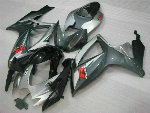 Affordable 2006-2007 Silver Black Suzuki GSXR 600/750 Motorcycle Fairings Kits Canada Affordable 2006-2007 Silver Black Suzuki GSXR 600/750 Motorcycle Fairings Kits Canada