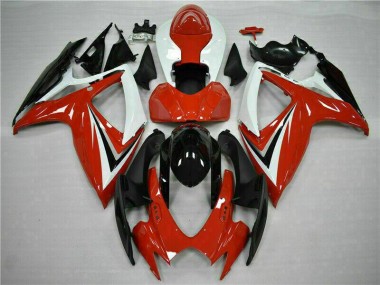 Affordable 2006-2007 Red White Suzuki GSXR 600/750 Motorcycle Fairings Kits Canada
