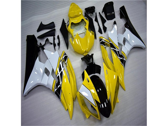 Affordable 2006-2007 Yellow White Black Yamaha YZF R6 Motorbike Fairing Kits Canada Affordable 2006-2007 Yellow White Black Yamaha YZF R6 Motorbike Fairing Kits Canada