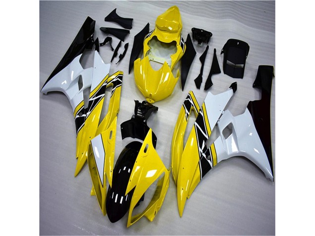 Affordable 2006-2007 Yellow White Black Yamaha YZF R6 Motorbike Fairing Kits Canada Affordable 2006-2007 Yellow White Black Yamaha YZF R6 Motorbike Fairing Kits Canada