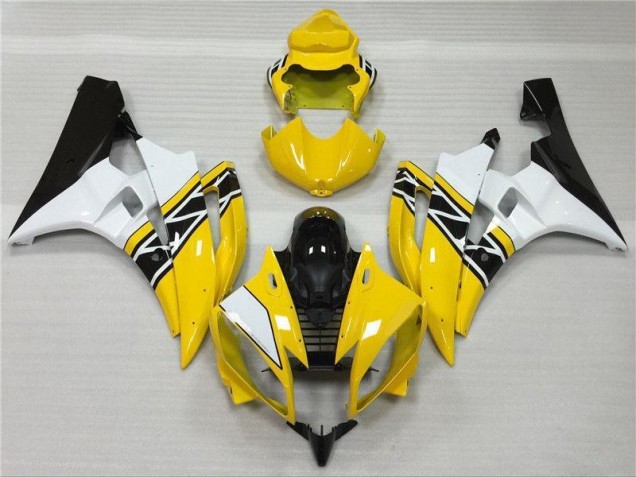 Affordable 2006-2007 Yellow White Black Yamaha YZF R6 Motorbike Fairing Kits Canada Affordable 2006-2007 Yellow White Black Yamaha YZF R6 Motorbike Fairing Kits Canada