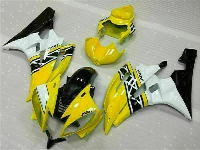 Affordable 2006-2007 Yellow White Black Yamaha YZF R6 Motorcylce Fairings Canada