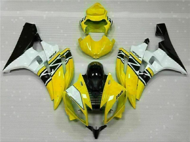Affordable 2006-2007 Yellow White Black Yamaha YZF R6 Motorcylce Fairings Canada