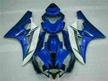 Affordable 2006-2007 Blue White Yamaha YZF R6 Bike Fairings Canada