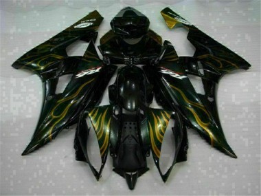Affordable 2006-2007 Black Yamaha YZF R6 Bike Fairing Kit Canada