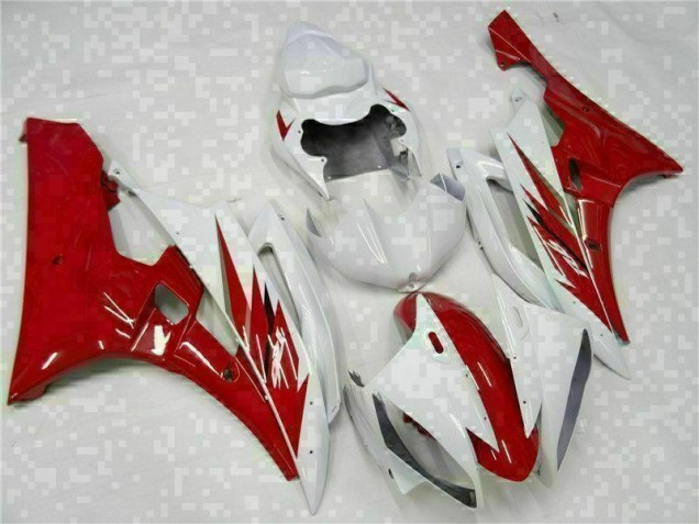 Affordable 2006-2007 Red White Yamaha YZF R6 Motorcycle Bodywork Canada