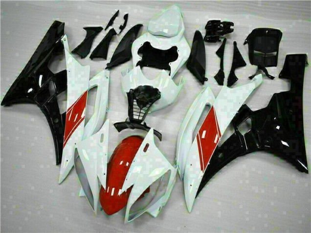 Affordable 2006-2007 White Yamaha YZF R6 Replacement Motorcycle Fairings Canada Affordable 2006-2007 White Yamaha YZF R6 Replacement Motorcycle Fairings Canada