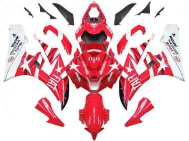 Affordable 2006-2007 Red White Star Fiat Yamaha YZF R6 Motorbike Fairings Canada
