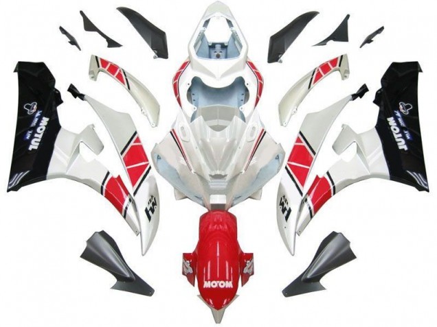 Affordable 2006-2007 White Red Black Yamaha YZF R6 Bike Fairings Canada
