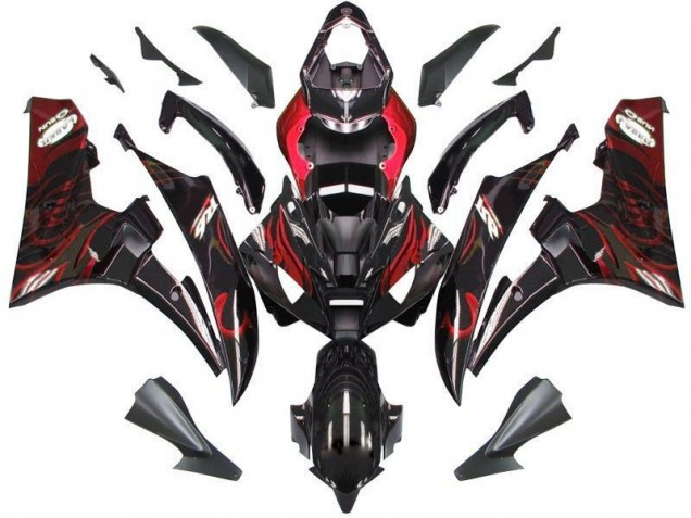 Affordable 2006-2007 Black Red Flame Yamaha YZF R6 Bike Fairing Canada Affordable 2006-2007 Black Red Flame Yamaha YZF R6 Bike Fairing Canada