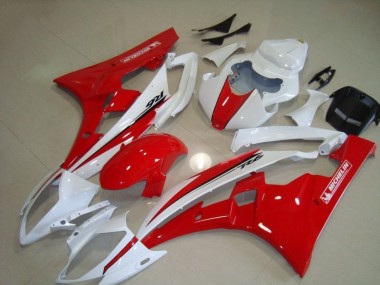 Affordable 2006-2007 Red White Yamaha YZF R6 Motorcycle Fairing Canada