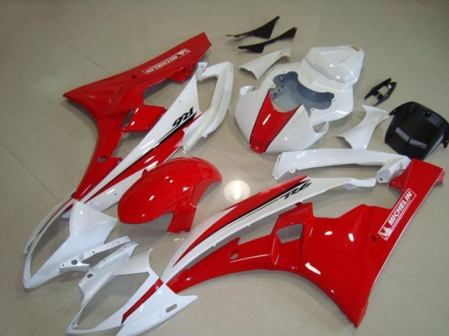 Affordable 2006-2007 Red White Yamaha YZF R6 Motorcycle Fairing Canada