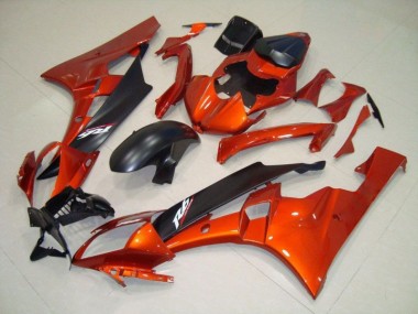Affordable 2006-2007 Orange Matte Black Yamaha YZF R6 Motorcycle Fairing Kits Canada