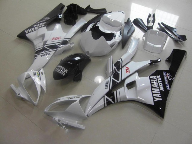 Affordable 2006-2007 Black White Yamaha YZF R6 Motorcycle Fairing Kits Canada