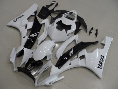 Affordable 2006-2007 White and Black Yamaha YZF R6 Replacement Motorcycle Fairings Canada
