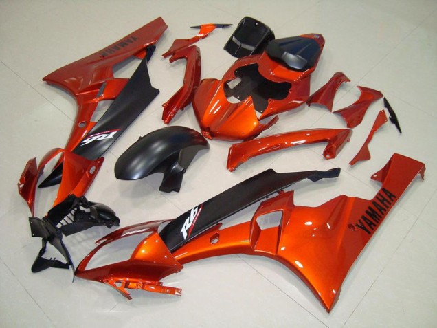 Affordable 2006-2007 Orange Matte Black Yamaha YZF R6 Motorcycle Replacement Fairings Canada