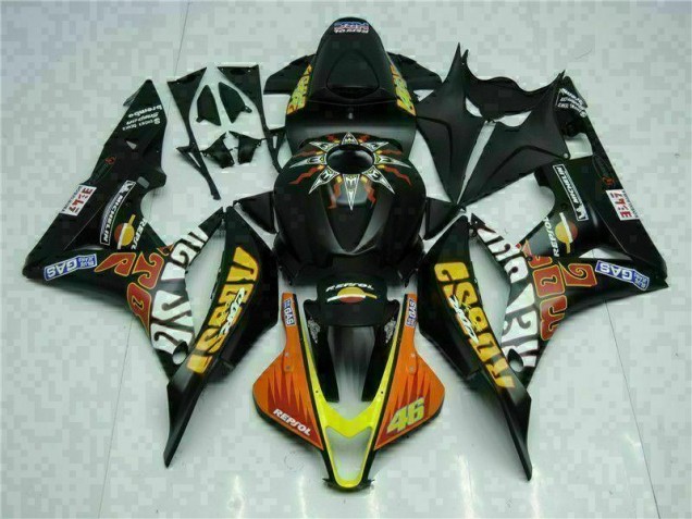 Affordable 2007-2008 Black Yellow Repsol 46 Honda CBR600RR Motorcycle Bodywork Canada Affordable 2007-2008 Black Yellow Repsol 46 Honda CBR600RR Motorcycle Bodywork Canada