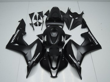 Affordable 2007-2008 Matte Black with White Sticker Honda CBR600RR Motorcycle Fairings Kit Canada