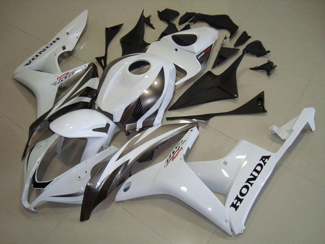 Affordable 2007-2008 White Silver Honda CBR600RR Motorcycle Fairing Kits Canada Affordable 2007-2008 White Silver Honda CBR600RR Motorcycle Fairing Kits Canada