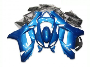 Affordable 2007-2008 Blue Kawasaki ZX6R Bike Fairing Kit Canada