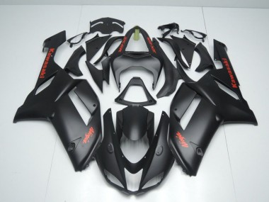Affordable 2007-2008 Matte Black with Red Sticker Kawasaki ZX6R Motorbike Fairing Canada