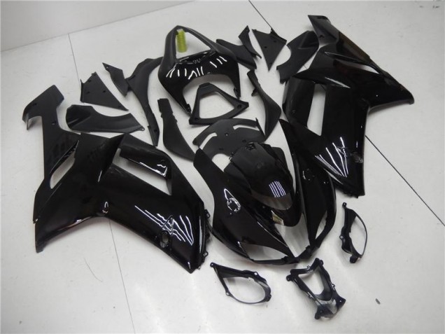 Affordable 2007-2008 Glossy Black Kawasaki ZX6R Motorcycle Bodywork Canada