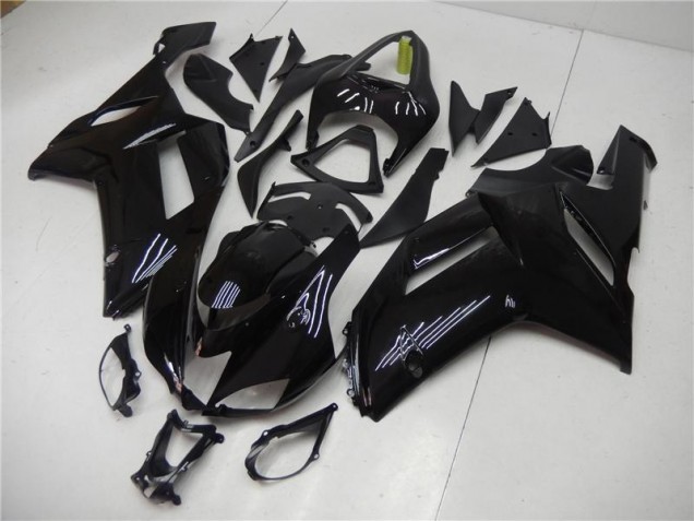 Affordable 2007-2008 Glossy Black Kawasaki ZX6R Motorcycle Bodywork Canada