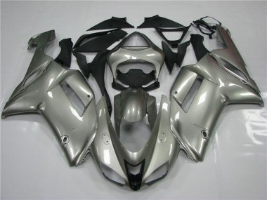 Affordable 2007-2008 Grey Kawasaki ZX6R Moto Fairings Canada