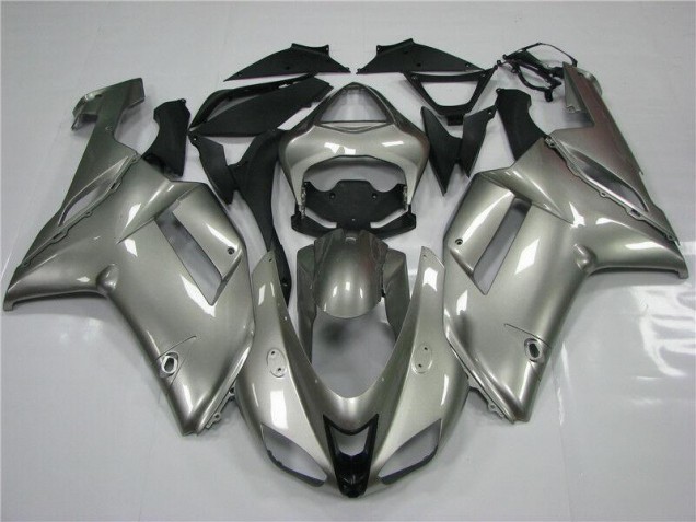 Affordable 2007-2008 Grey Kawasaki ZX6R Moto Fairings Canada Affordable 2007-2008 Grey Kawasaki ZX6R Moto Fairings Canada