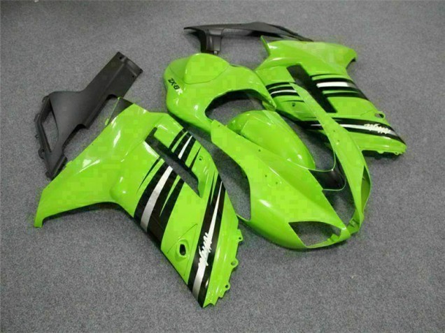 Affordable 2007-2008 Green Black Kawasaki ZX6R Motorcycle Fairings Kit Canada Affordable 2007-2008 Green Black Kawasaki ZX6R Motorcycle Fairings Kit Canada