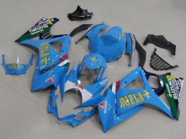 Affordable 2007-2008 Light Blue Rizla Suzuki GSXR 1000 K7 Motorcycle Fairings Kit Canada