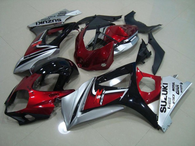 Affordable 2007-2008 Red Black Silver Suzuki GSXR 1000 K7 Bike Fairing Canada Affordable 2007-2008 Red Black Silver Suzuki GSXR 1000 K7 Bike Fairing Canada