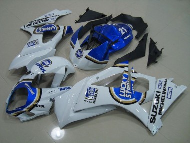 Affordable 2007-2008 Blue Lucky Strike Suzuki GSXR 1000 K7 Motorbike Fairing Canada