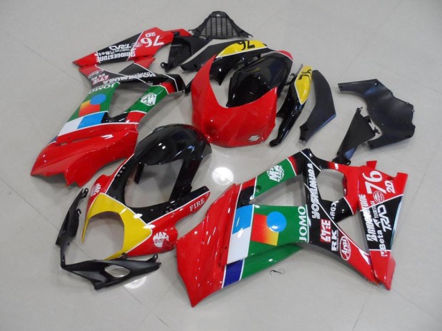 Affordable 2007-2008 Red and Green Suzuki GSXR 1000 K7 Motorcycle Fairings Kits Canada Affordable 2007-2008 Red and Green Suzuki GSXR 1000 K7 Motorcycle Fairings Kits Canada