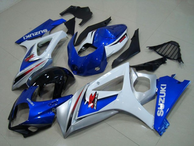 Affordable 2007-2008 White Blue Suzuki GSXR 1000 K7 Motor Fairings Canada