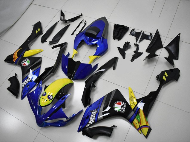 Affordable 2007-2008 Blue Shark Yamaha YZF R1 Motorcycle Fairing Kit Canada