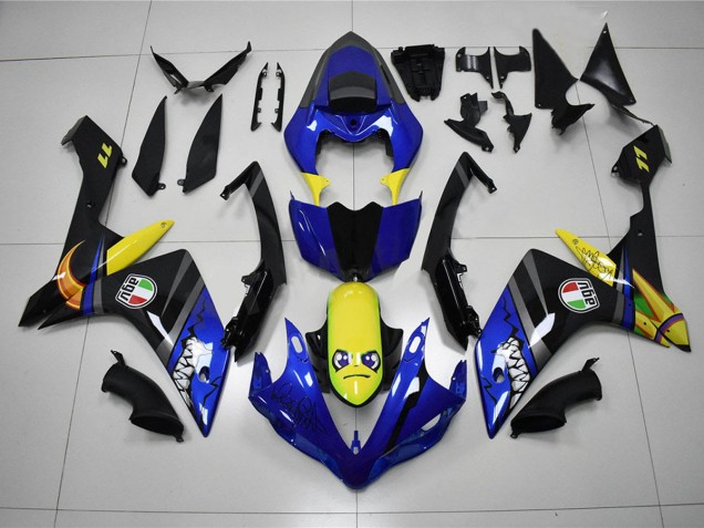 Affordable 2007-2008 Blue Shark Yamaha YZF R1 Motorcycle Fairing Kit Canada