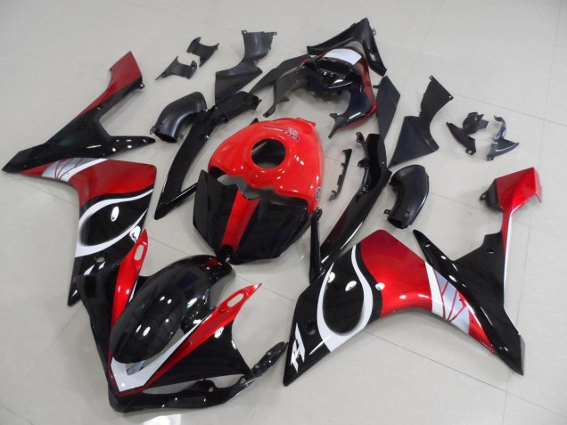 Affordable 2007-2008 Black Red Glossy Yamaha YZF R1 Motorcycle Replacement Fairings Canada Affordable 2007-2008 Black Red Glossy Yamaha YZF R1 Motorcycle Replacement Fairings Canada