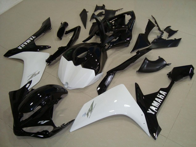 Affordable 2007-2008 Black White Gold Yamaha YZF R1 Replacement Fairings Canada
