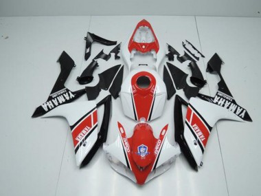 Affordable 2007-2008 Factory Red White Yamaha YZF R1 Motorbike Fairing Canada