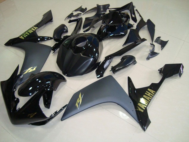 Affordable 2007-2008 Matte Black Gold Yamaha YZF R1 Bike Fairings Canada Affordable 2007-2008 Matte Black Gold Yamaha YZF R1 Bike Fairings Canada