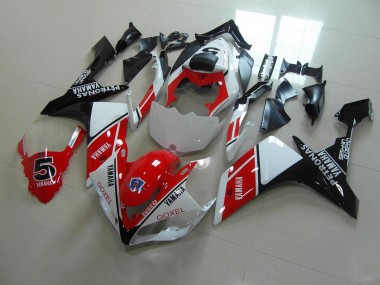Affordable 2007-2008 Red White Stickers Yamaha YZF R1 Motorbike Fairing Kits Canada