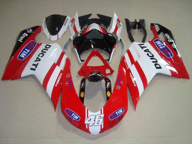 Affordable 2007-2014 Red White 46 Ducati 848 1098 1198 Motorcycle Bodywork Canada Affordable 2007-2014 Red White 46 Ducati 848 1098 1198 Motorcycle Bodywork Canada
