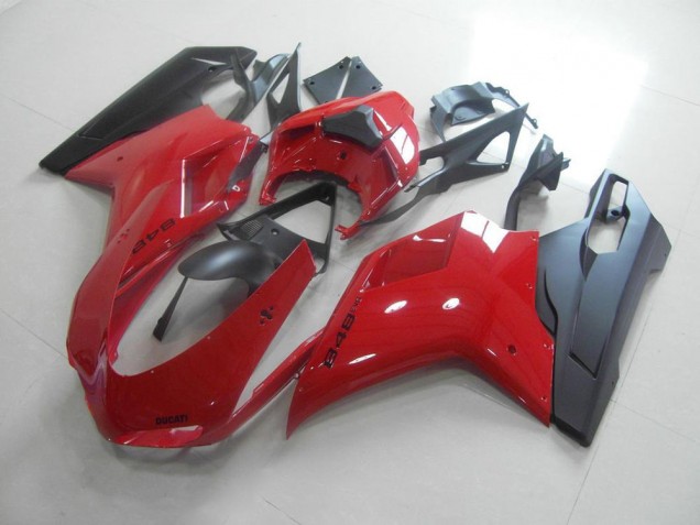 Affordable 2007-2014 Red Black Ducati 848 1098 1198 Motorcycle Fairing Kits Canada