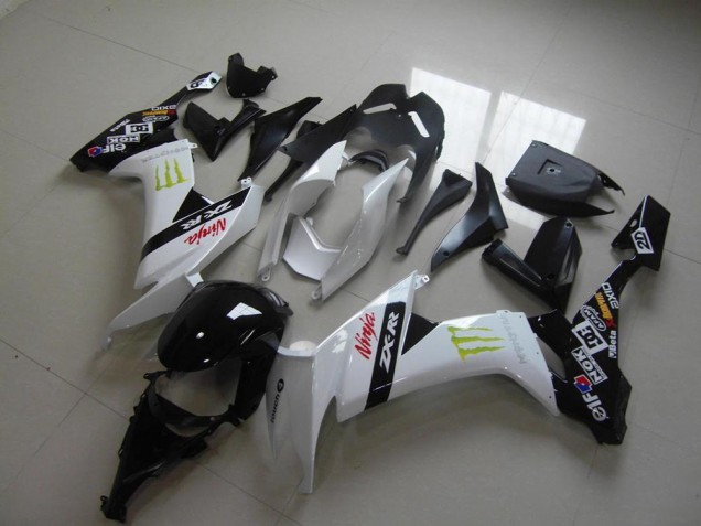 Affordable 2008-2010 White Monster Kawasaki ZX10R Bike Fairings Canada Affordable 2008-2010 White Monster Kawasaki ZX10R Bike Fairings Canada