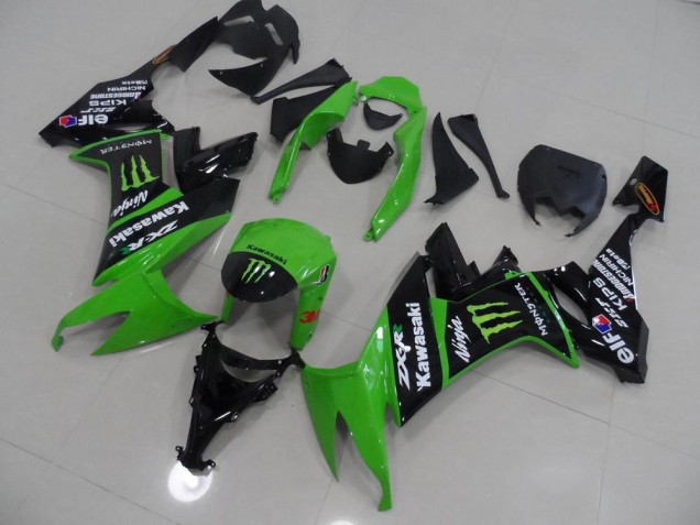 Affordable 2008-2010 Green and Black Monster Kawasaki ZX10R Motorbike Fairing Canada Affordable 2008-2010 Green and Black Monster Kawasaki ZX10R Motorbike Fairing Canada