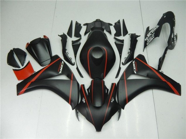 Affordable 2008-2011 Matte Black Red Honda CBR1000RR Motorcycle Fairing Canada