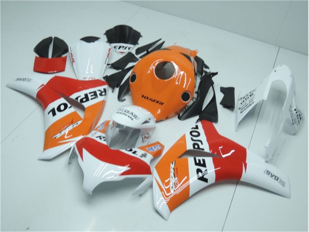Affordable 2008-2011 Orange White Red Repsol Honda CBR1000RR Motorcycle Fairing Kits Canada