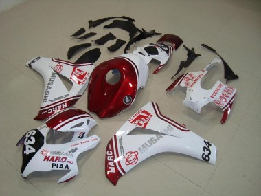 Affordable 2008-2011 White Red HARC Pro PIAA 634 Honda CBR1000RR Motorcylce Fairings Canada