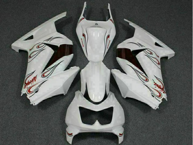 Affordable 2008-2012 White Red Kawasaki EX250 Motorcylce Fairings Canada Affordable 2008-2012 White Red Kawasaki EX250 Motorcylce Fairings Canada